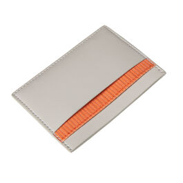 Grey & orange Tate banner apple leather card holder