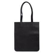 Recycled leather and purple Tate banner tote bag