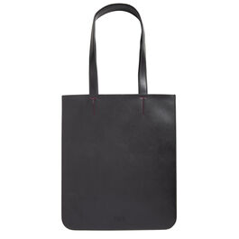 Recycled leather and pink Tate banner tote bag