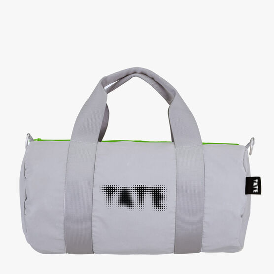 Tate silver mini weekend reflective bag