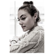 Silver dipped porcelain earrings