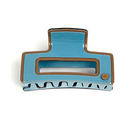 Blue & Grey medium rectangle hair claw