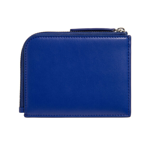 Blue apple leather zip wallet