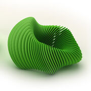 Green Helix 3D printed bracelet