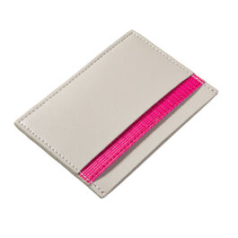 Grey & pink Tate banner apple leather card holder