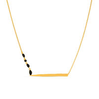 Joan Miró Gold Bar Black Dots Necklace