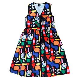 Lazy Oaf Art Block gilet dress